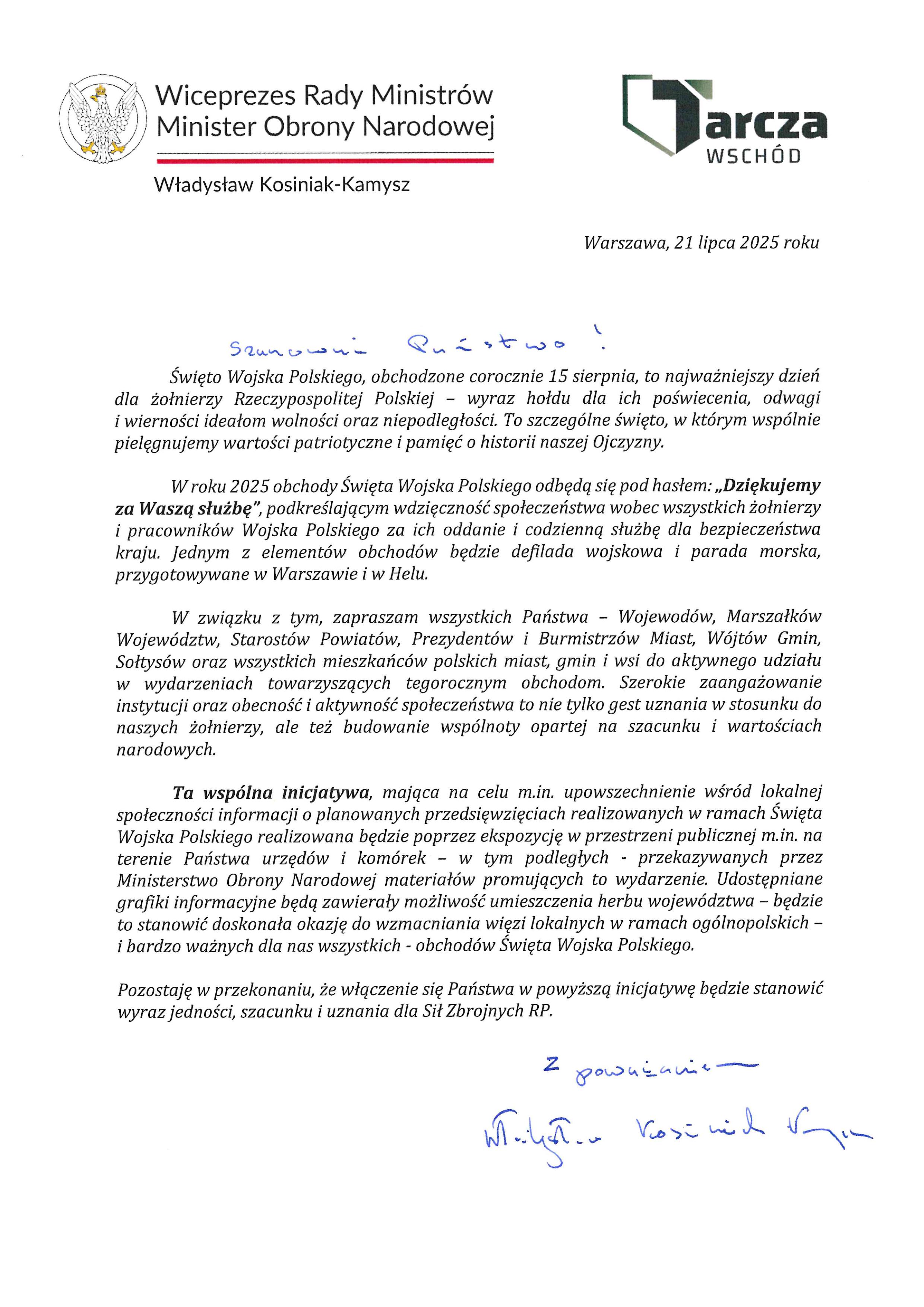 List_wicepremiera_ministra_obrony_narodowej_dot._wspólnej_promocji_Święta_Wojska_Polskiego.jpg