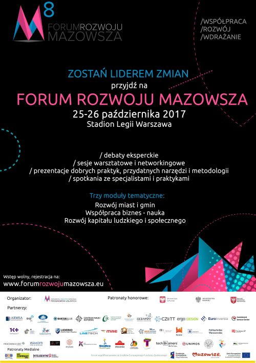 Plakat 8. Forum Rozwoju Mazowsza wystawcy